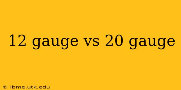 12 gauge vs 20 gauge
