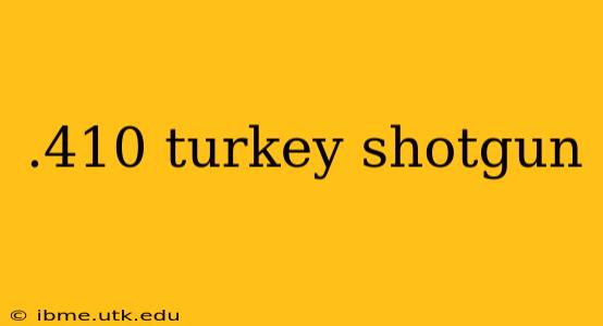 .410 turkey shotgun