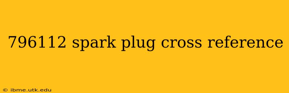 796112 spark plug cross reference