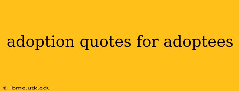 adoption quotes for adoptees