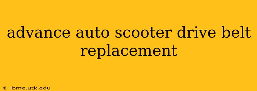 advance auto scooter drive belt replacement