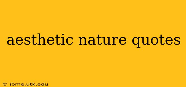 aesthetic nature quotes