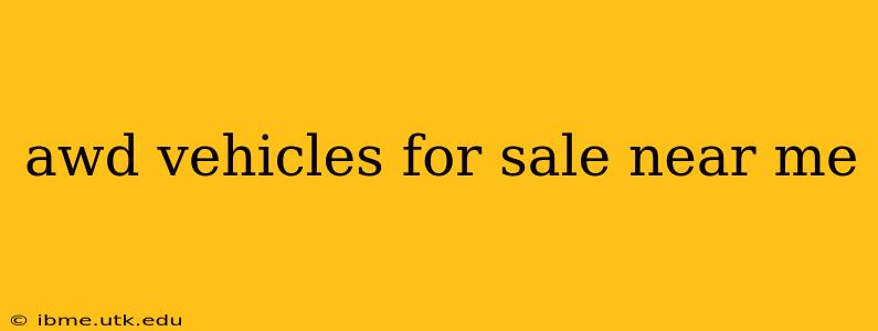 awd vehicles for sale near me