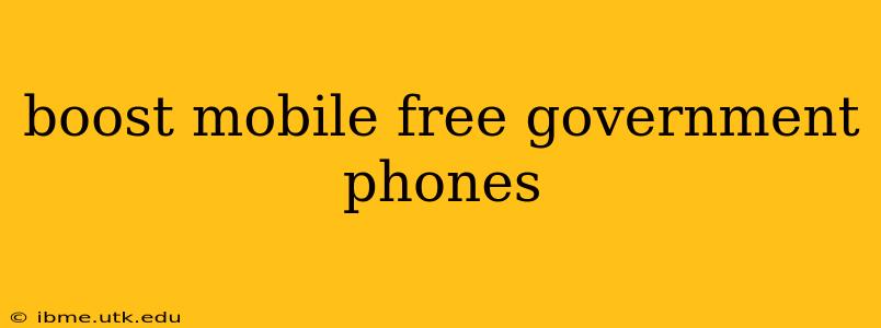 boost mobile free government phones