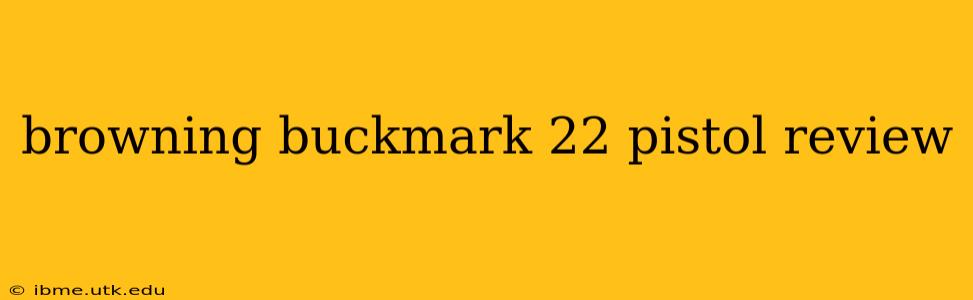 browning buckmark 22 pistol review