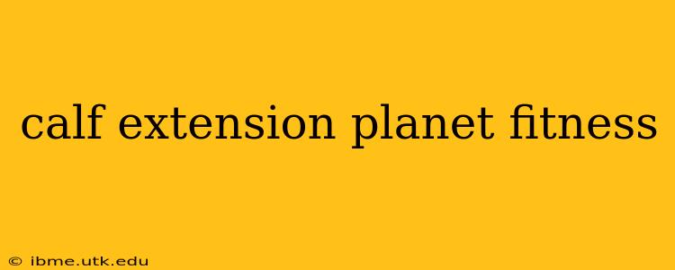 calf extension planet fitness