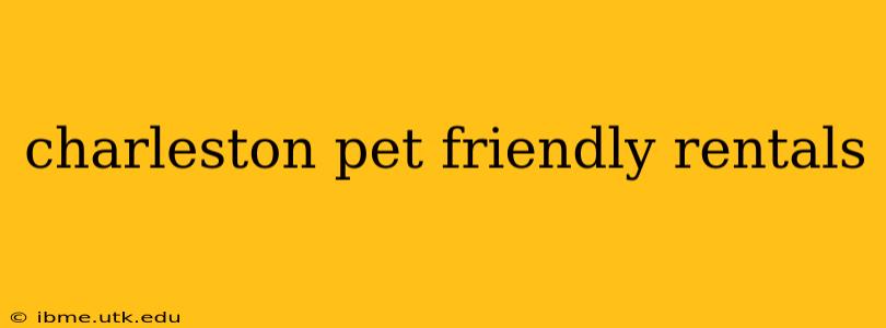 charleston pet friendly rentals