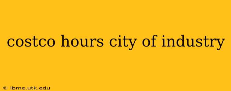 costco hours city of industry