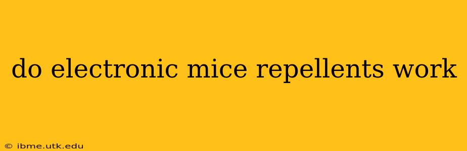 do electronic mice repellents work