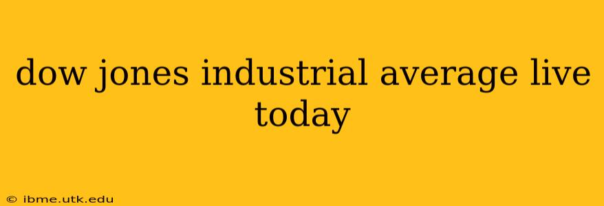 dow jones industrial average live today