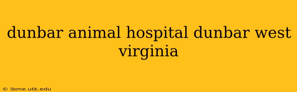 dunbar animal hospital dunbar west virginia