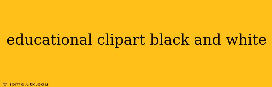 educational clipart black and white