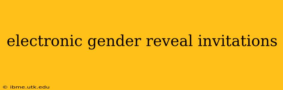 electronic gender reveal invitations