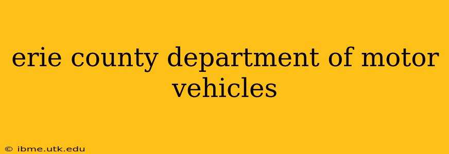 erie county department of motor vehicles