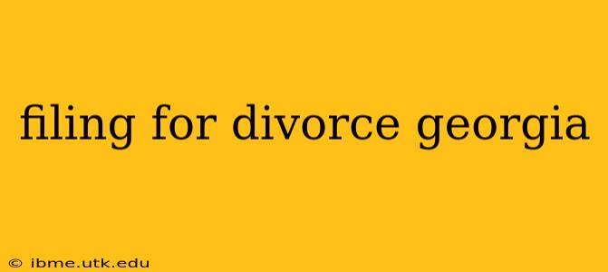 filing for divorce georgia