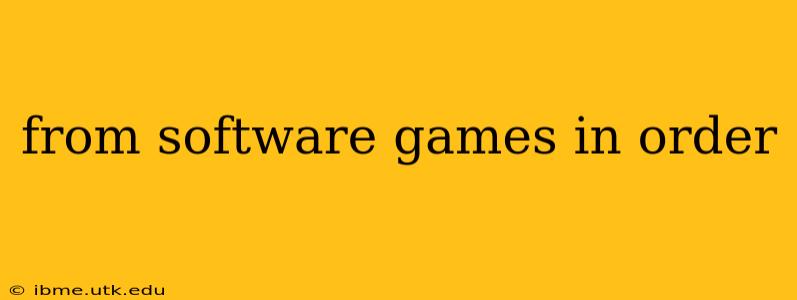 from software games in order