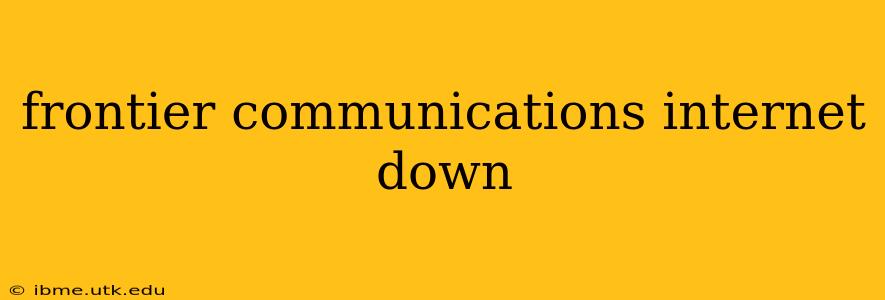 frontier communications internet down
