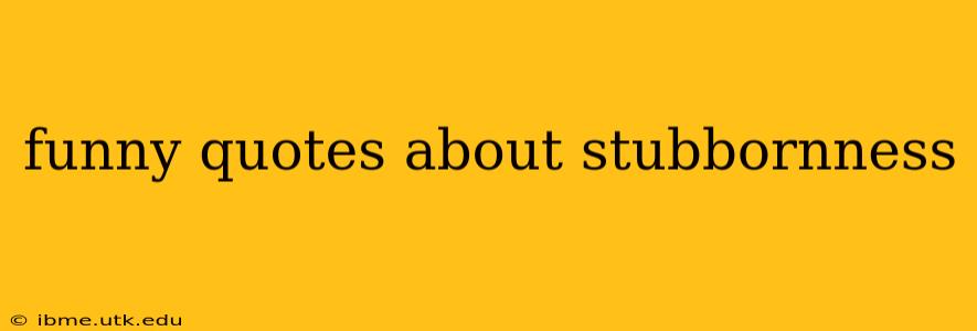 funny quotes about stubbornness