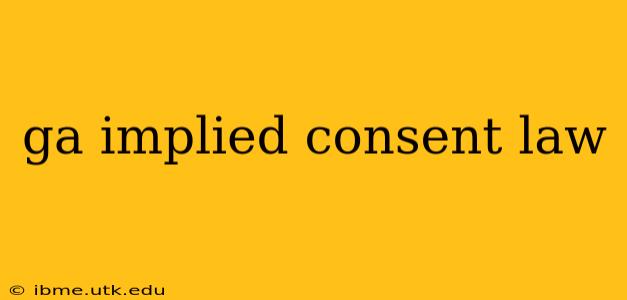 ga implied consent law