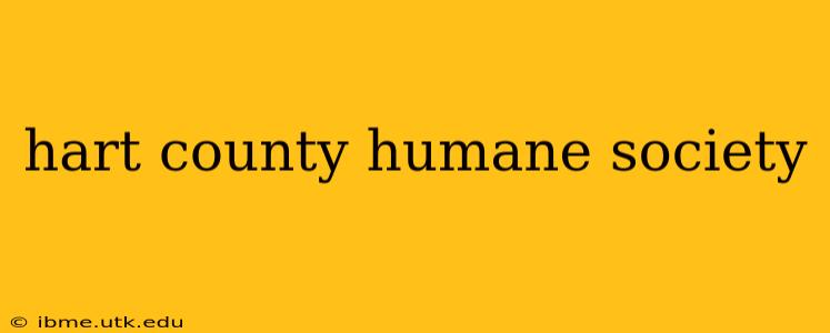 hart county humane society
