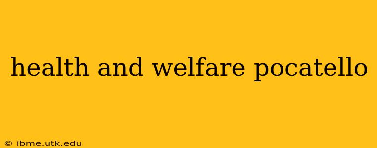 health and welfare pocatello
