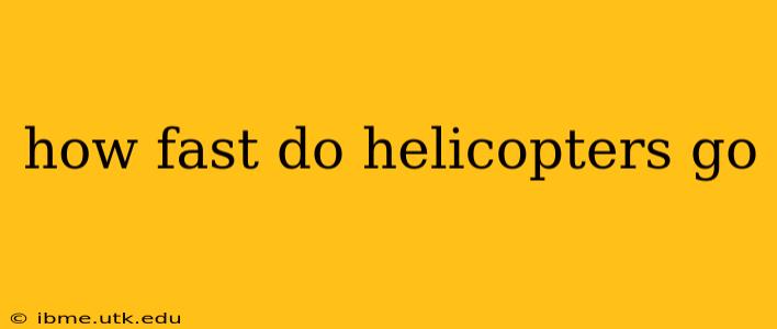 how fast do helicopters go
