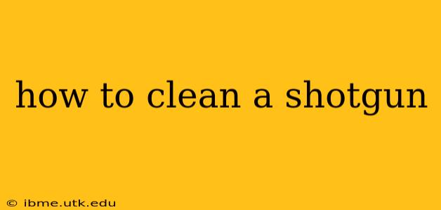 how to clean a shotgun