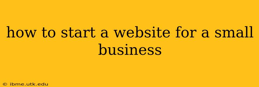 how to start a website for a small business