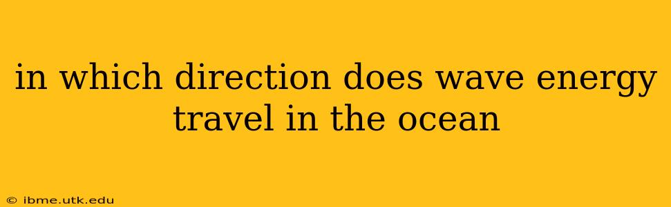 in which direction does wave energy travel in the ocean