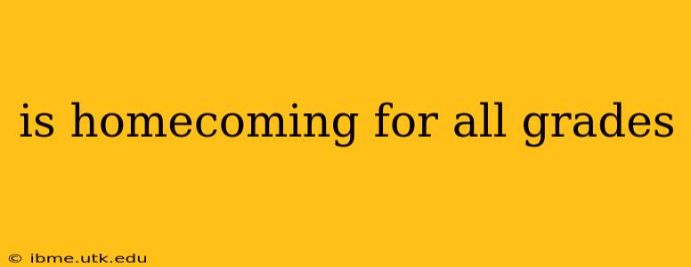is homecoming for all grades
