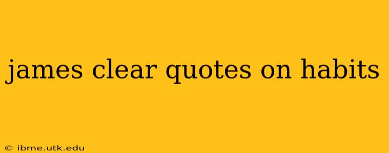 james clear quotes on habits