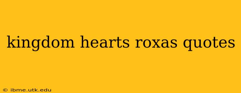 kingdom hearts roxas quotes