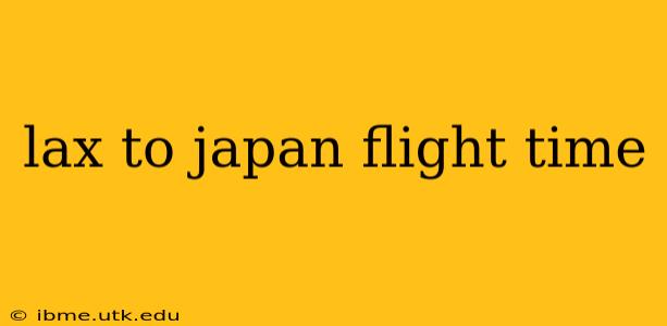 lax to japan flight time