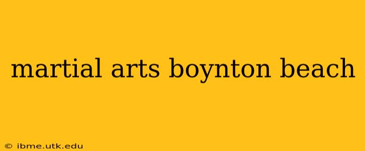 martial arts boynton beach