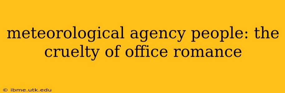 meteorological agency people: the cruelty of office romance