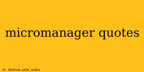 micromanager quotes