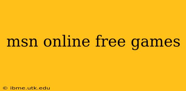 msn online free games