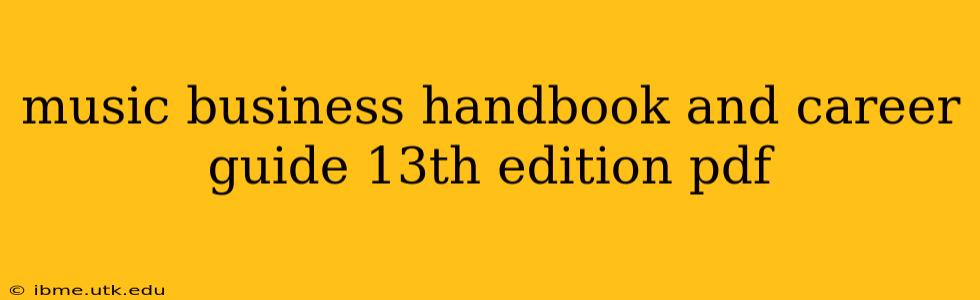 music business handbook and career guide 13th edition pdf