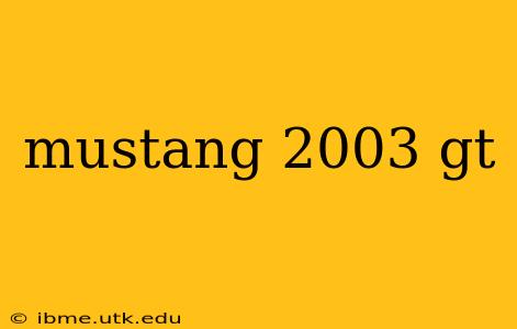 mustang 2003 gt