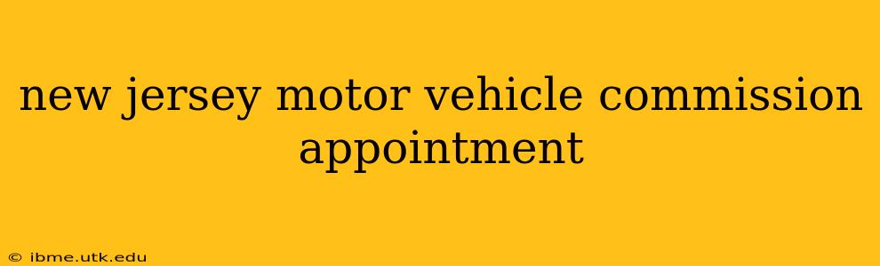 new jersey motor vehicle commission appointment
