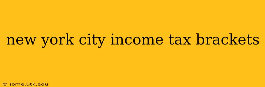 new york city income tax brackets