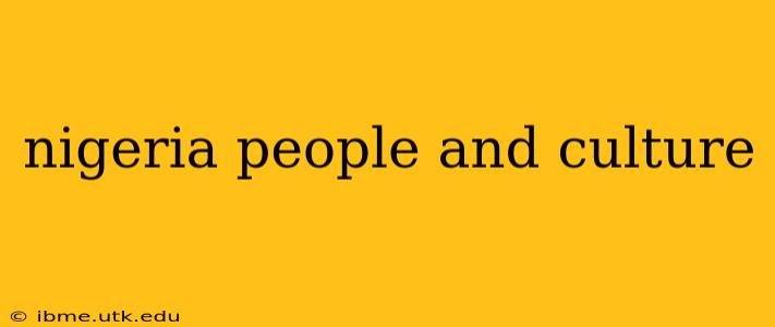 nigeria people and culture