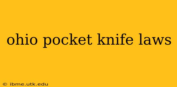 ohio pocket knife laws