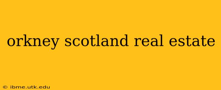 orkney scotland real estate