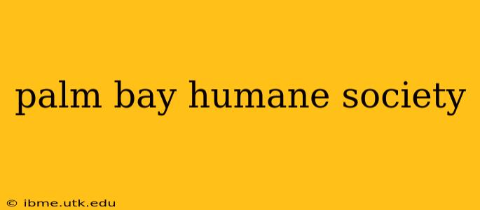 palm bay humane society