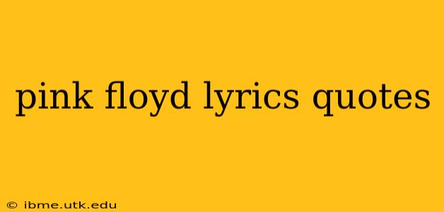 pink floyd lyrics quotes