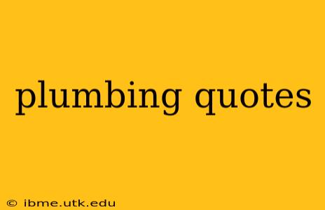 plumbing quotes