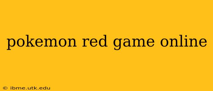 pokemon red game online