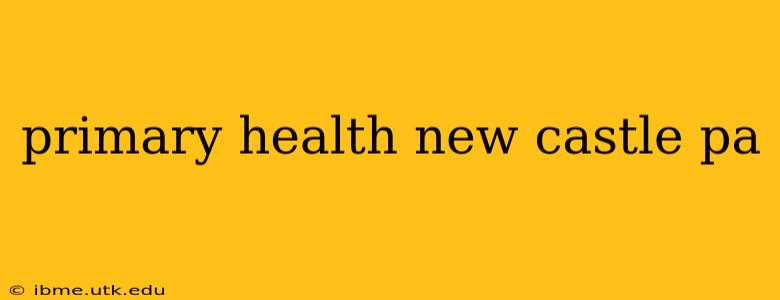 primary health new castle pa