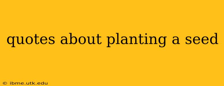 quotes about planting a seed
